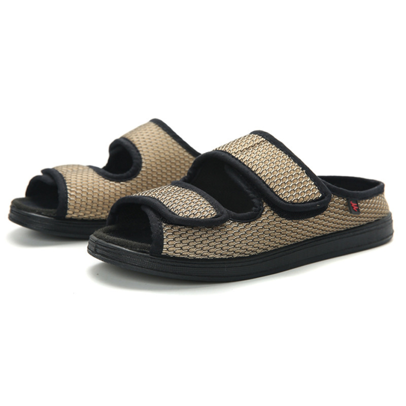 Wide Puffy Fat Big Foot Bone Adjustable Rubber Foam Bottom Loose Slippers | ShopDecimals