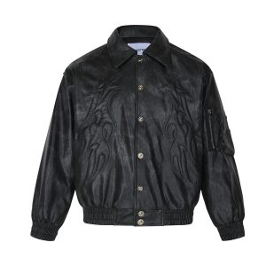 Retro Street Washed Old PU Leather Jacket Men And Women | ShopDecimals