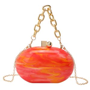 Oval Acrylic Chain Crossbody Shoulder Handbag | ShopDecimals