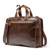 Cowhide Business Briefcase Men's Shoulder Messenger Bag Casual Computer Bag | ShopDecimals