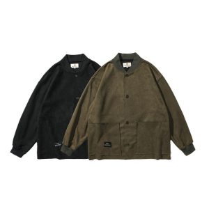 Vintage Suede Loose Men's Casual Jacket | ShopDecimals