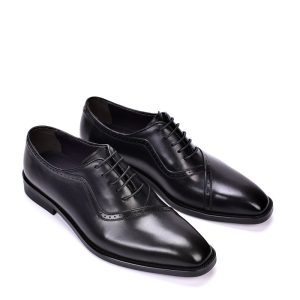 Spring And Autumn Men's Block Leather Shoes With British Pointed Toe | ShopDecimals