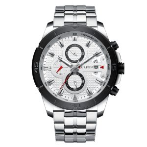 Multifunctional Quartz Watch Calendar Watch Steel belt Men | ShopDecimals