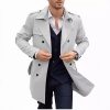 Men's Coat Mid-length Double Breasted European And American
