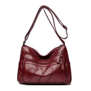 Women's Soft Leather Backpack Bag Large Capacity Shoulder Messenger Bag Women's Shoulder Bag | ShopDecimals