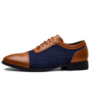Carved Pointed Leather Upper Casual Shoes For European And American Gentlemen | ShopDecimals