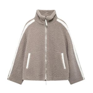 Women's Fashion Loose Lapel Teddy Plush Cardigan Coat | ShopDecimals