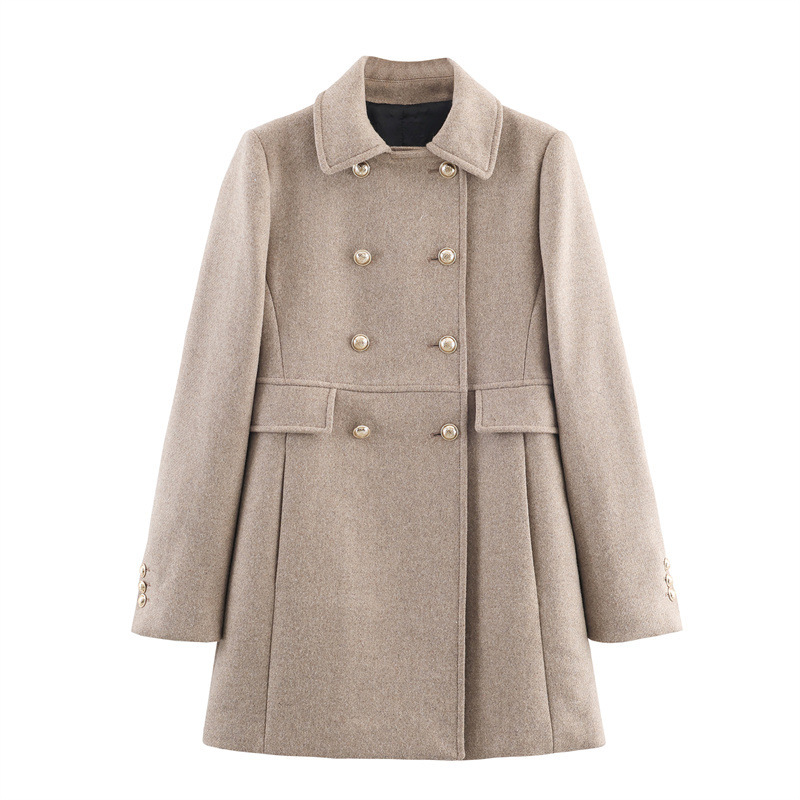 Autumn And Winter Double Breasted Mid Length Coat Jacket | ShopDecimals