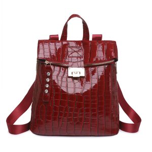 Female Fashion Simple Schoolbag Large Capacity Soft Leather Backpack | ShopDecimals