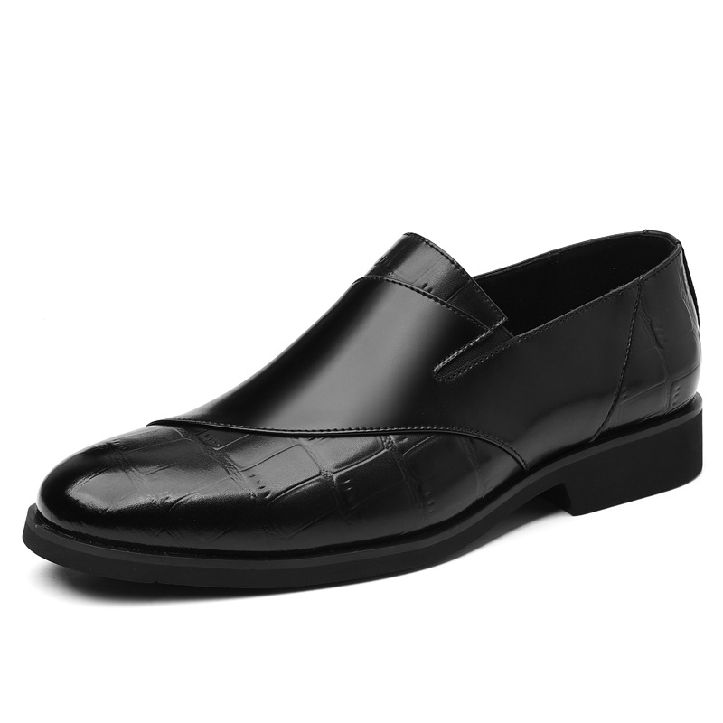 Men's Slip-on Casual Leather Shoes Low-top Business Formal Wear | ShopDecimals