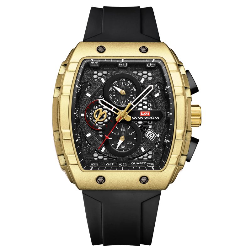 Multifunctional Business Waterproof Calendar Wine Barrel Non-automatic Mechanical Watch | ShopDecimals