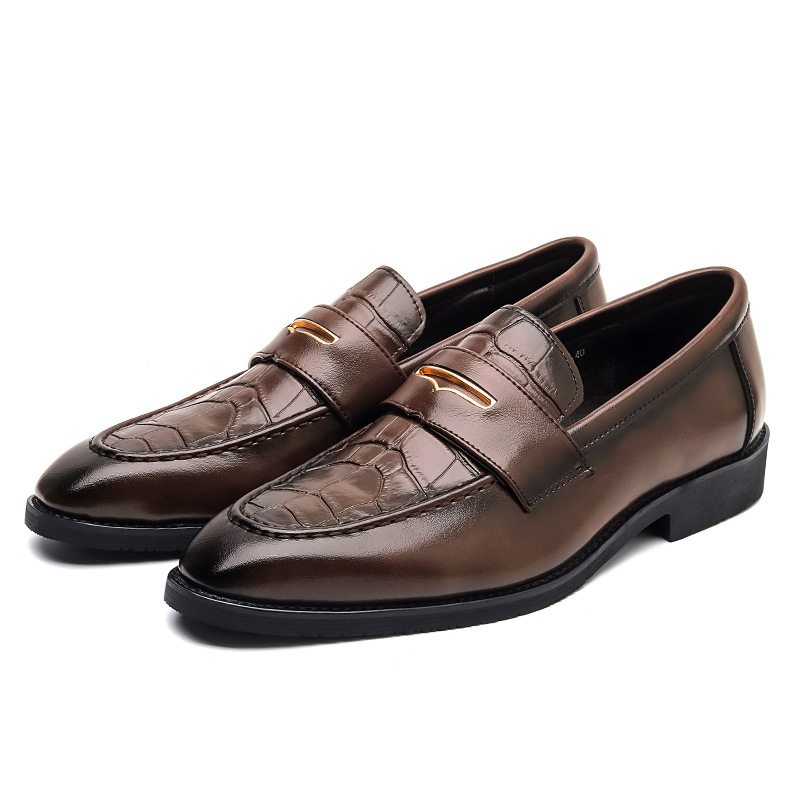 Large Size Men's Slip-on Pointed Leather Shoes Formal Wear Business Casual | ShopDecimals