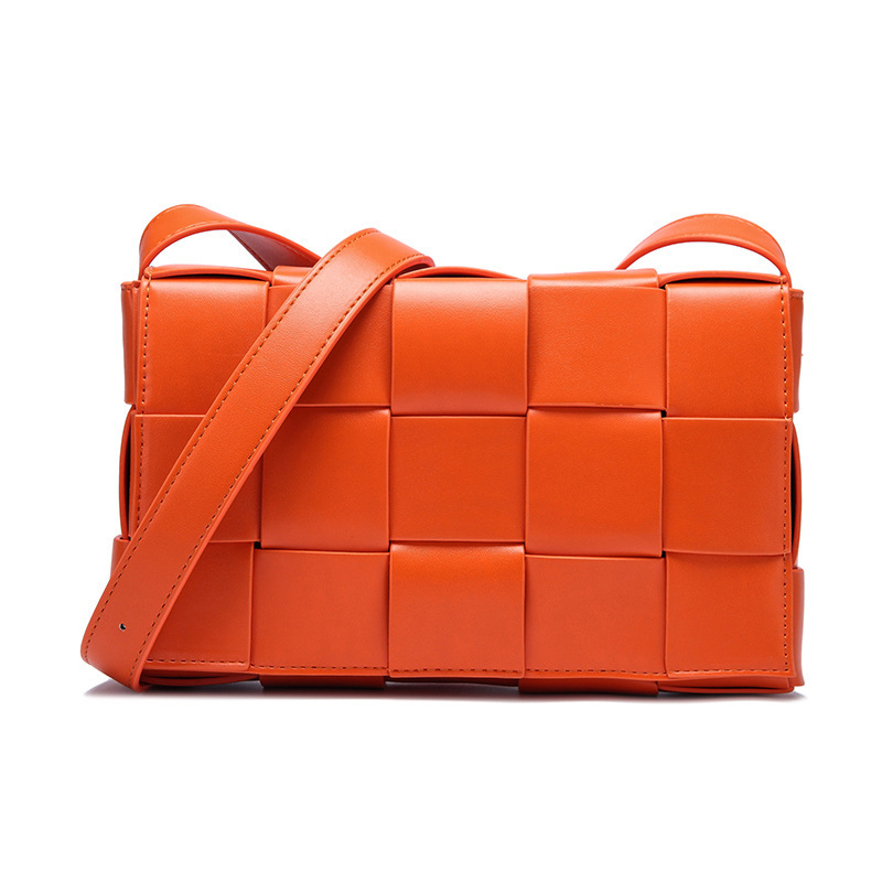 One-shoulder Crossbody Bag In Vintage Woven Leather | ShopDecimals