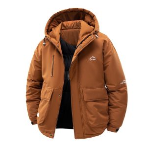 Minimalist Solid Color Tie Drawstring Loose And Warm Cotton-padded Coat | ShopDecimals