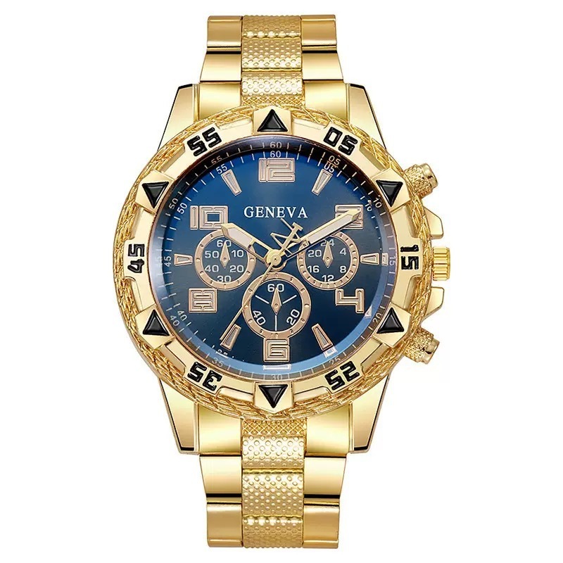 Blue Light Glass Men's Business Steel Belt Quartz Watch | ShopDecimals