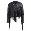 Tassel Coat Women's Leather Stud Star Short Lapel | ShopDecimals