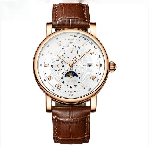 Men's Thin Calendar Large Dial Mechanical Watch | ShopDecimals