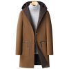 Fall Winter Hooded Double-sided Wear Wool Overcoat Men's Mid-length | ShopDecimals
