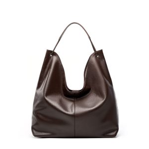 Vegetable Tanning Leather Popular Large-capacity Textured Tote Bag | ShopDecimals