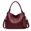 Large Capacity Middle-aged and Elderly Soft Leather Tassel Handbag | ShopDecimals