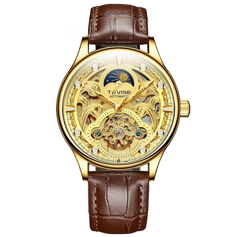 Waterproof Business Leisure Automatic Belt Men's Mechanical Watch | ShopDecimals