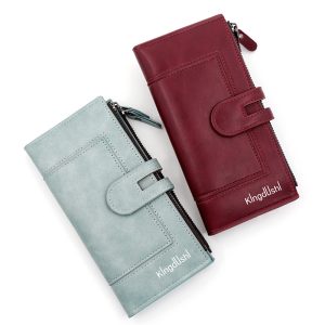 Fashion Minimalist Magnetic Buckle Multi-card Slot Zipper wallet | ShopDecimals