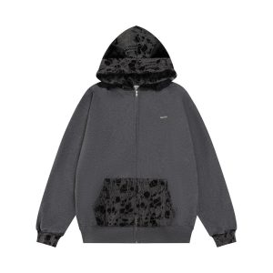 American Stitching Hole Hooded Cardigan Sweater | ShopDecimals