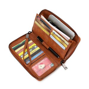 Anti-theft Swiping Retro Oil Wax Skin Large-capacity Wallet | ShopDecimals