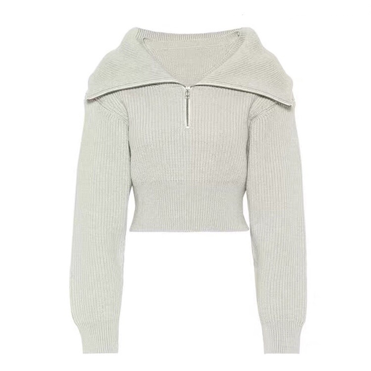 Large Collar Lapel Short Sweater Knit | ShopDecimals