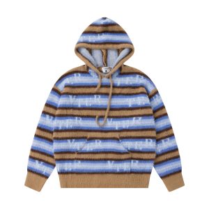 Maychao Mink Stripes Hooded Sweater | ShopDecimals