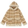 Yarn-dyed Stripes Hooded Cotton Coat Jacket Thickened | ShopDecimals