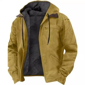 Men's Hooded Zipped Cotton-padded Jacket | ShopDecimals