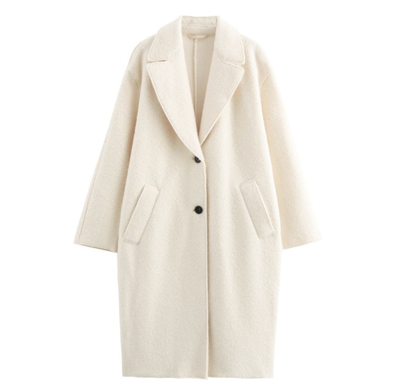 Women's Elegant Commuter Lapel Single-breasted Wool Coat | ShopDecimals