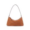Niche Suede Underarm Baguette Retro Matte Top-grain Leather Shoulder Bag Handbag | ShopDecimals