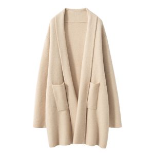 Fall-Winter Fashion Mid-length Knitted Coat For Women | ShopDecimals