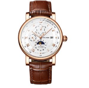 Men's Mechanical With Tourbillon High-End Moon Phase And Starry Sky Design Water-Resistant Watch | ShopDecimals