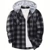 Mens Long-sleeve Plaid Hoodie Shirt | ShopDecimals
