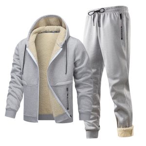 Mens Fleece-Quilted Set With Hoodie And Fleece-Lined Jacket For Men | ShopDecimals