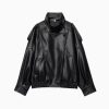 Women's Fashion Faux-leather Jacket With A Stand-up Collar | ShopDecimals