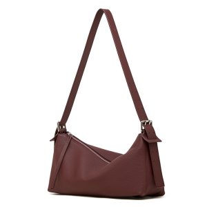 Vegetable-tanned Cowhide Hobo Bag With A Belt-attachable Design | ShopDecimals
