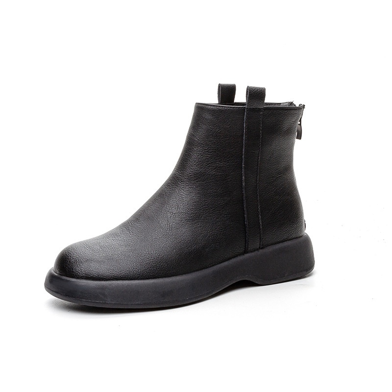 Winter Fleece-lined Flat Ankle Boots Women | ShopDecimals