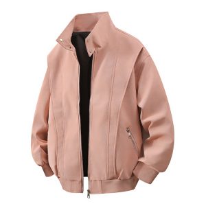 Jacket Men's And Women's Retro Loose Washed-out Leather Coat  | ShopDecimals