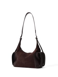 Vintage Boston Bag With Frosted Cowhide And Large Capacity Shoulder Bag | ShopDecimals