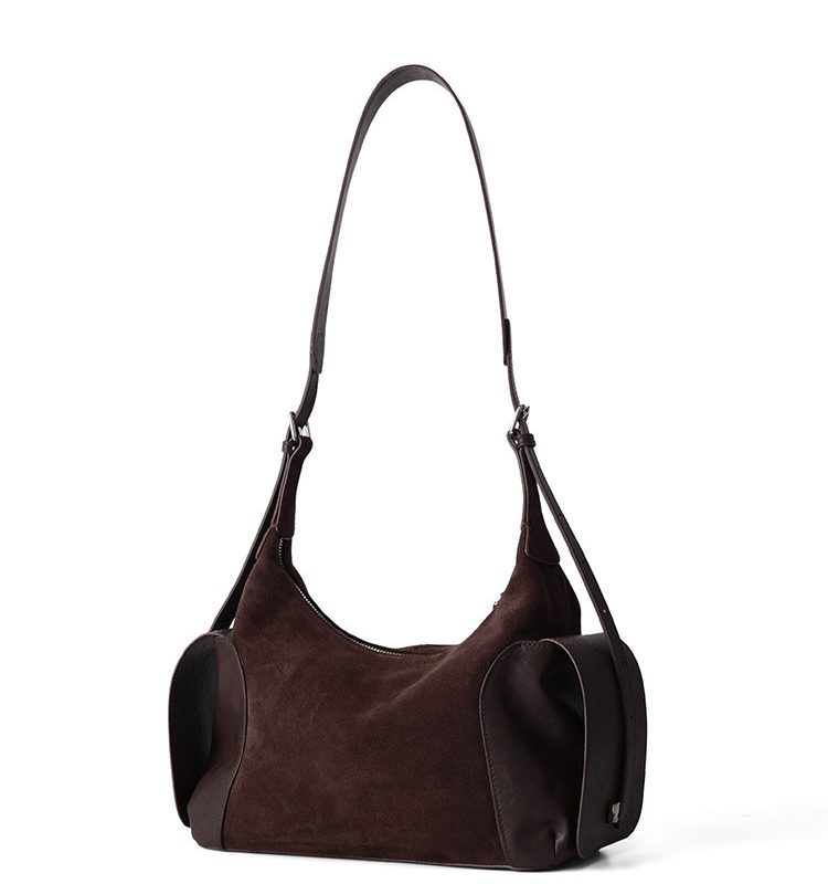 Vintage Boston Bag With Frosted Cowhide And Large Capacity Shoulder Bag | ShopDecimals