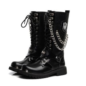 Men's High Top Boots Lace-up Winter Tube Boots | ShopDecimals