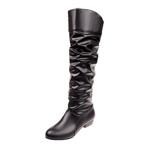 Plus Size Ladies Mid-heeled Slim High Boots | ShopDecimals
