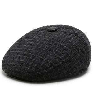 Men's forward Hat Cotton hemp breathable big head fashion British retro men's winter ear protection thickened Beret | ShopDecimals