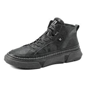 Leather shoes men's short boots board  tooling Martin boots | ShopDecimals