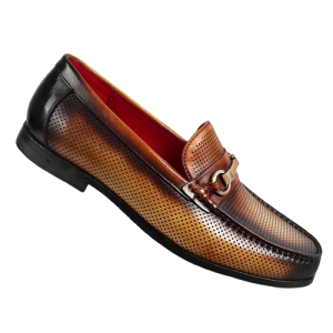 Business-casual Leather Shoes Fashionable Horsebit Buckle Design Summer Hollow-out Style | ShopDecimals