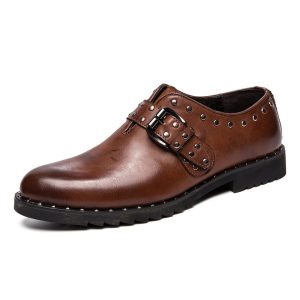 Spring Rivet Fashion Retro Dress Men's Leather Shoes British Style | ShopDecimals